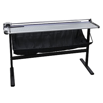 United 51" Rotary Paper Trimmer with Stand and Fabric Catch Tray, 10 Sheet Capacity, Silver/Black (RT51S)