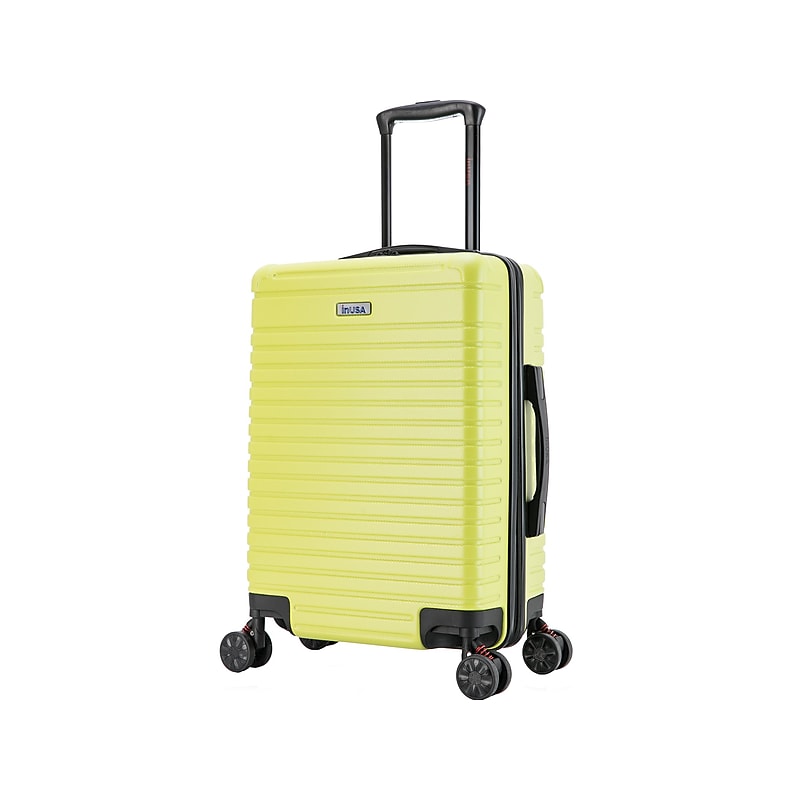 InUSA Deep 20" Hardside Carry-On Suitcase, 4-Wheeled Spinner, Green (IUDEE00S-GRN) image 1