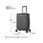 InUSA Deep 20" Hardside Carry-On Suitcase, 4-Wheeled Spinner, TSA Checkpoint Friendly, Black (IUDEE00S-BLK)~#|#~sp121843636_sc7