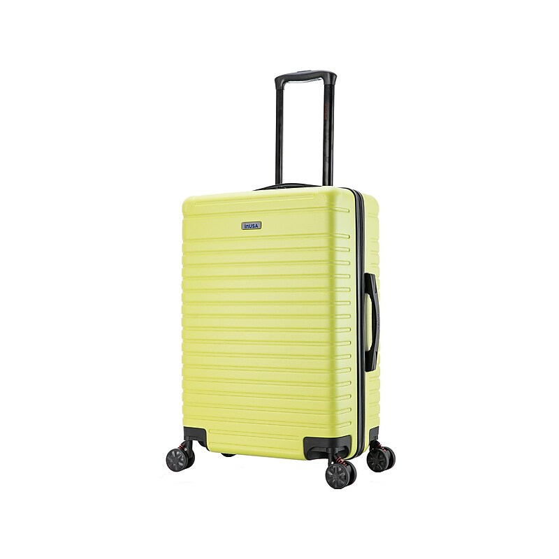 InUSA Deep 25.59" Hardside Suitcase, 4-Wheeled Spinner, TSA Checkpoint Friendly, Green (IUDEE00M-GRN) image 1