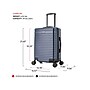 InUSA Deep 21.65" Hardside Carry-On Suitcase, 4-Wheeled Spinner, Blue (IUDEE00S-BLU)~#|#~sp121843827_sc7