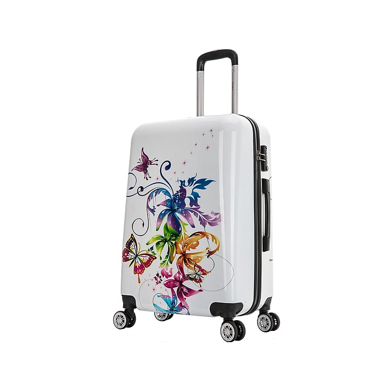 InUSA Fusion 24" Hardside Butterfly Suitcase, 4-Wheeled Spinner, TSA Checkpoint Friendly, Fusion (IUAPC00M-FUS) image 1
