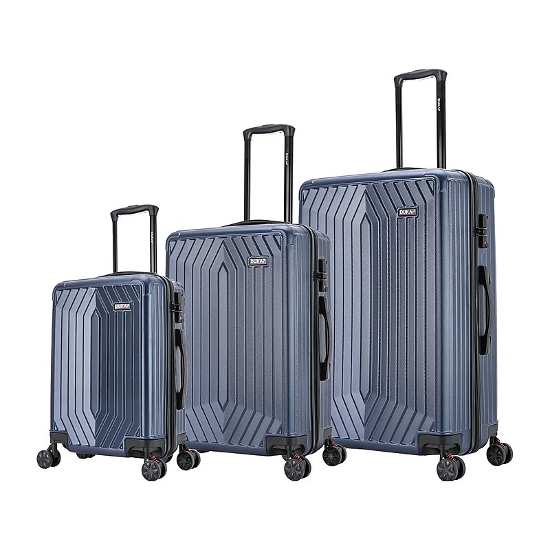 DUKAP Stratos Hardside Spinner Luggage Set, TSA Checkpoint Friendly, Blue (DKSTRSML-BLU) image 1