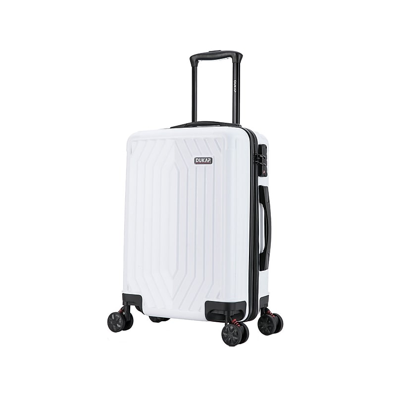 DUKAP Stratos 21.65" Hardside Carry-On Suitcase, 4-Wheeled Spinner, TSA Checkpoint Friendly, White (DKSTR00S-WHI) image 1
