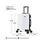 DUKAP Stratos 21.65" Hardside Carry-On Suitcase, 4-Wheeled Spinner, TSA Checkpoint Friendly, White (DKSTR00S-WHI)~#|#~sp121925163_sc7
