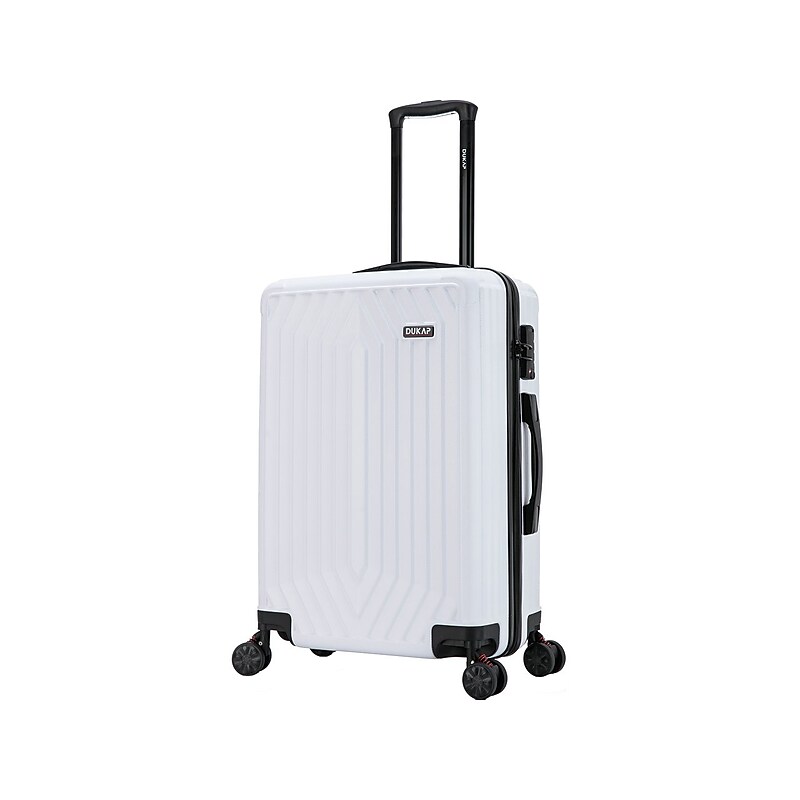 DUKAP Stratos 24" Hardside Suitcase, 4-Wheeled Spinner, TSA Checkpoint Friendly, White (DKSTR00M-WHI) image 1