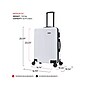 DUKAP Stratos 24" Hardside Suitcase, 4-Wheeled Spinner, TSA Checkpoint Friendly, White (DKSTR00M-WHI)~#|#~sp121925171_sc7