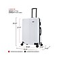 DUKAP Stratos 28" Hardside Suitcase, 4-Wheeled Spinner, TSA Checkpoint Friendly, White (DKSTR00L-WHI)~#|#~sp121925187_sc7