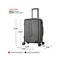 DUKAP Stratos 20" Hardside Carry-On Suitcase, 4-Wheeled Spinner, TSA Checkpoint Friendly, Black (DKSTR00S-BLK)~#|#~sp121925324_sc7