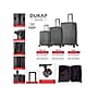 DUKAP Stratos 3-Piece Hardside Spinner Luggage Set, TSA Checkpoint Friendly, Black (DKSTRSML-BLK)~#|#~sp121925352_sc7