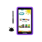 Linsay 7" Tablet with Holder, Pen, and Case, WiFi, 2GB RAM, 32GB Storage, Android 12, Purple/Black (F7UHDKIDSPURPLEP)