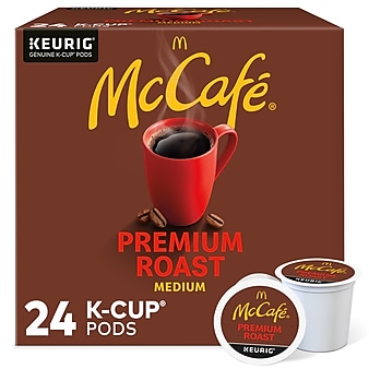 McCafe Premium Roast Coffee, Keurig K-Cup Pods, Medium Roast, 24/Box (5000201379)