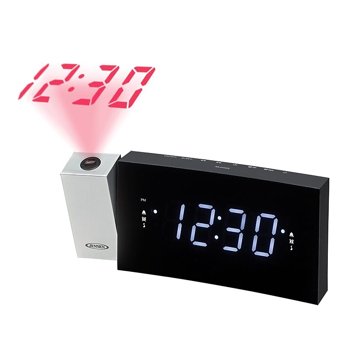 Jensen Digital Dual Alarm Projection Clock Radio (Jcr-238) | Staples