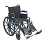 Drive Medical Blue Streak Manual Wheelchair, 18" Seat Width, Flipback Desk Arms, Blue (BLS18FBD-ELR)~#|#~sp122117694_sc7