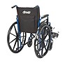 Drive Medical Blue Streak Manual Wheelchair, 18" Seat Width, Flipback Desk Arms, Blue (BLS18FBD-ELR)~#|#~sp122117698_sc7