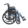 Drive Medical Blue Streak Manual Wheelchair, 18" Seat Width, Flipback Desk Arms, Blue (BLS18FBD-SF)~#|#~sp122117701_sc7