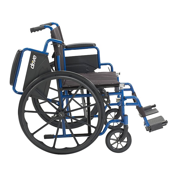 りんちゃん様 MON プログラム18インチ ブラック/ブルー Drive Medical Blue Streak Manual Wheelchair, 18