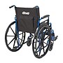 Drive Medical Blue Streak Manual Wheelchair, 18" Seat Width, Flipback Desk Arms, Blue (BLS18FBD-SF)~#|#~sp122117703_sc7