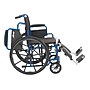 Drive Medical Blue Streak Manual Wheelchair, 20" Seat Width, Flipback Desk Arms, Blue (BLS20FBD-ELR)~#|#~sp122117708_sc7