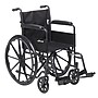 Drive Medical Silver Sport 1 Manual Wheelchair, 18" Seat Width, Full Arms, Black (SSP118FA-SF)~#|#~sp122117838_sc7