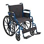 Drive Medical Blue Streak Manual Wheelchair, 20" Seat Width, Flipback Desk Arms, Blue (BLS20FBD-SF)~#|#~sp122120591_sc7