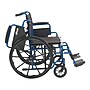 Drive Medical Blue Streak Manual Wheelchair, 20" Seat Width, Flipback Desk Arms, Blue (BLS20FBD-SF)~#|#~sp122120638_sc7