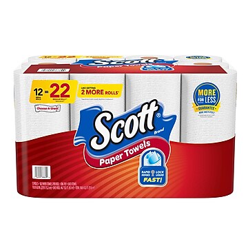 Scott Choose A Sheet Kitchen Roll Paper Towels 1 Ply 102 Sheets Roll 12 Mega Rolls Pack 38869 Staples