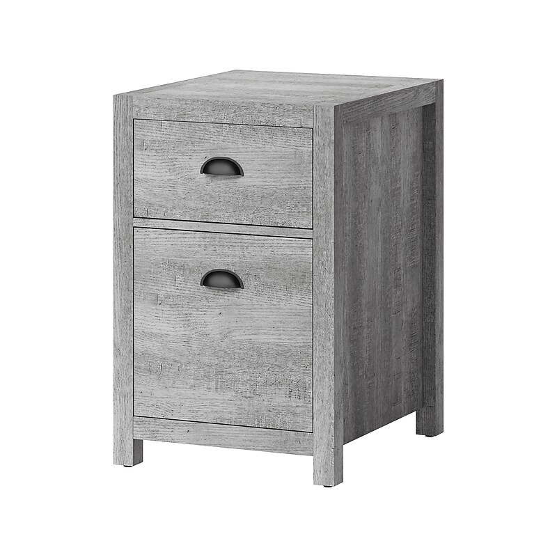 Whalen Fallbrook 2-Drawer Vertical File Cabinet, Letter/Legal Size, 26.25"H x 17"W x 20"D, Smoked Ash (SPUS-FBSF-GM) image 1