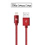 LAX Gadgets Lightning to USB-A Charging Cable, 4 ft., Red (LGHTMFI4FT-RED)~#|#~sp12230390_sc7
