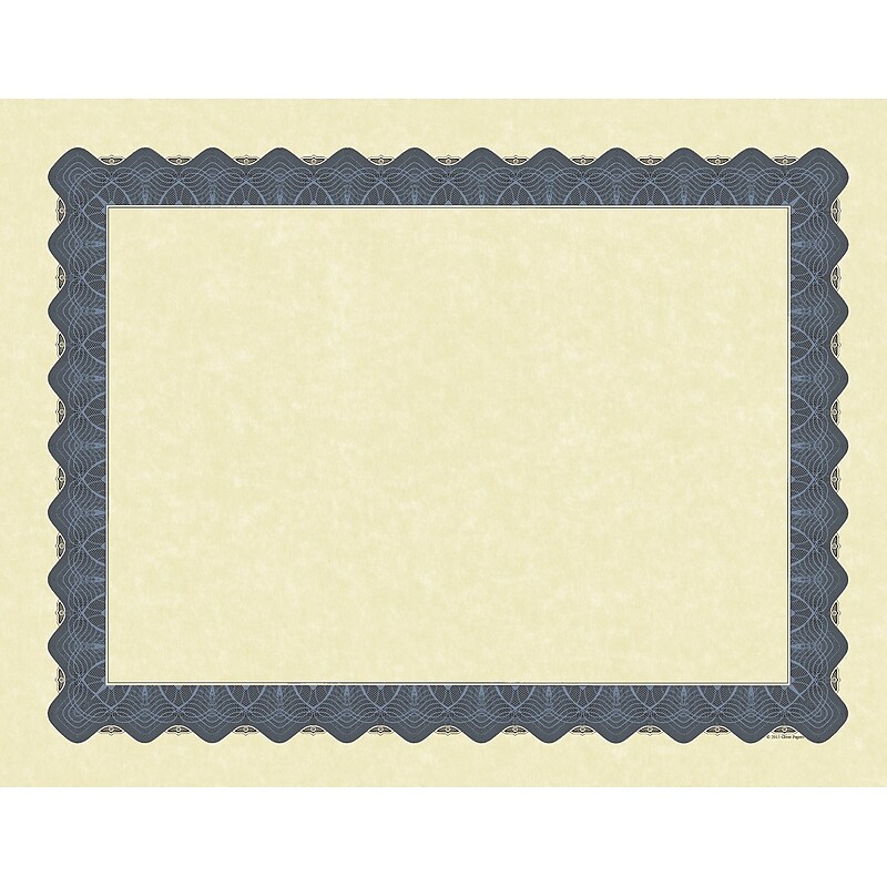 Great Papers Matte Certificates, 8.5" x 11", Beige/Blue, 25/Pack (934425) image 1