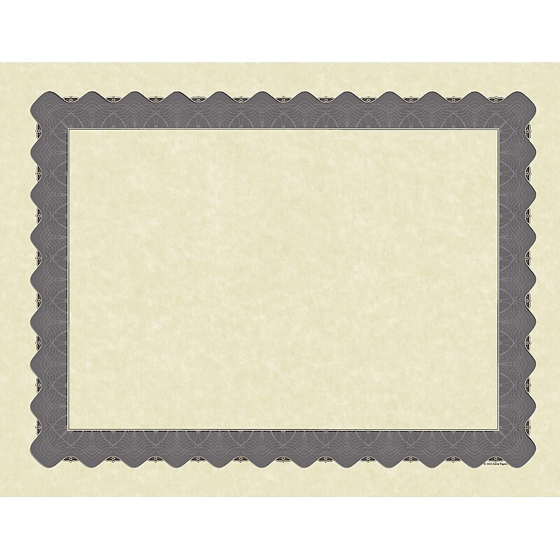 Great Papers Certificates, 8.5" x 11", Beige/Metallic Silver, 25/Pack (934325) image 1