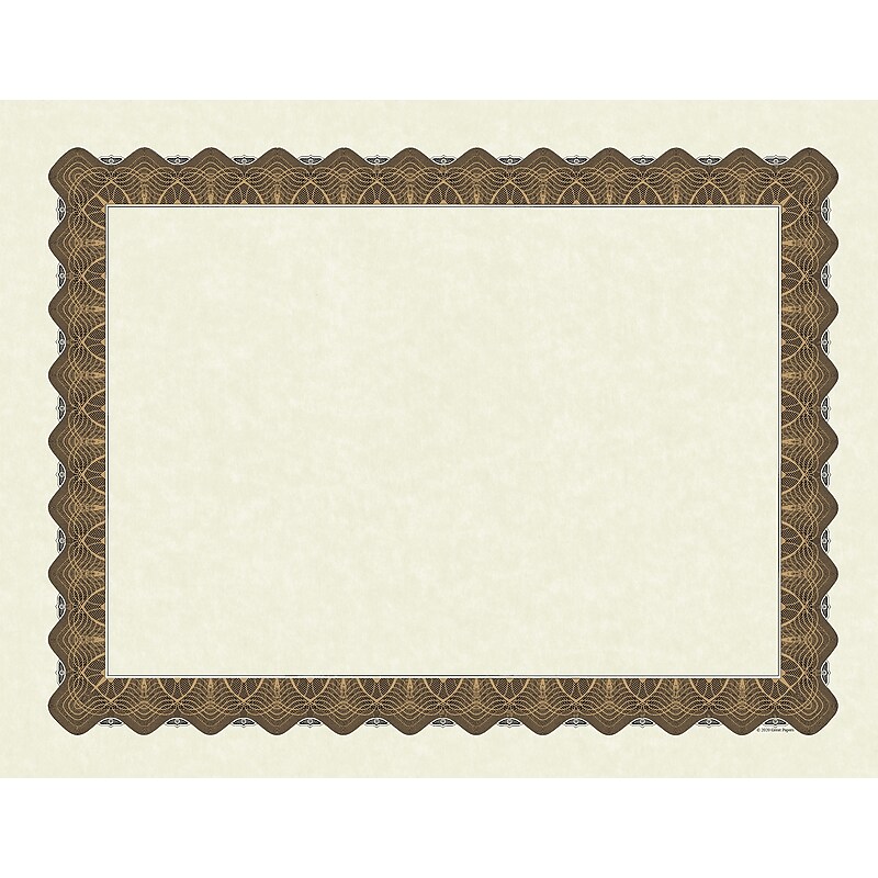 Great Papers Certificates, 8.5" x 11", Beige/Metallic Gold, 25/Pack (934025) image 1