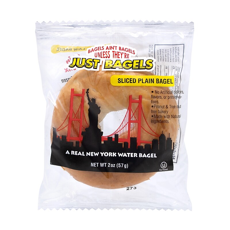 Just Bagel's Mini Plain Bagels, 2 oz., 60/Pack (74367200364) image 1