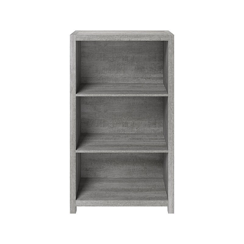 Whalen Fallbrook 3-Shelf 48"H Bookcase, Smoked Ash/Rustic Warm Gray (SPUS-FBBK-GM) image 1