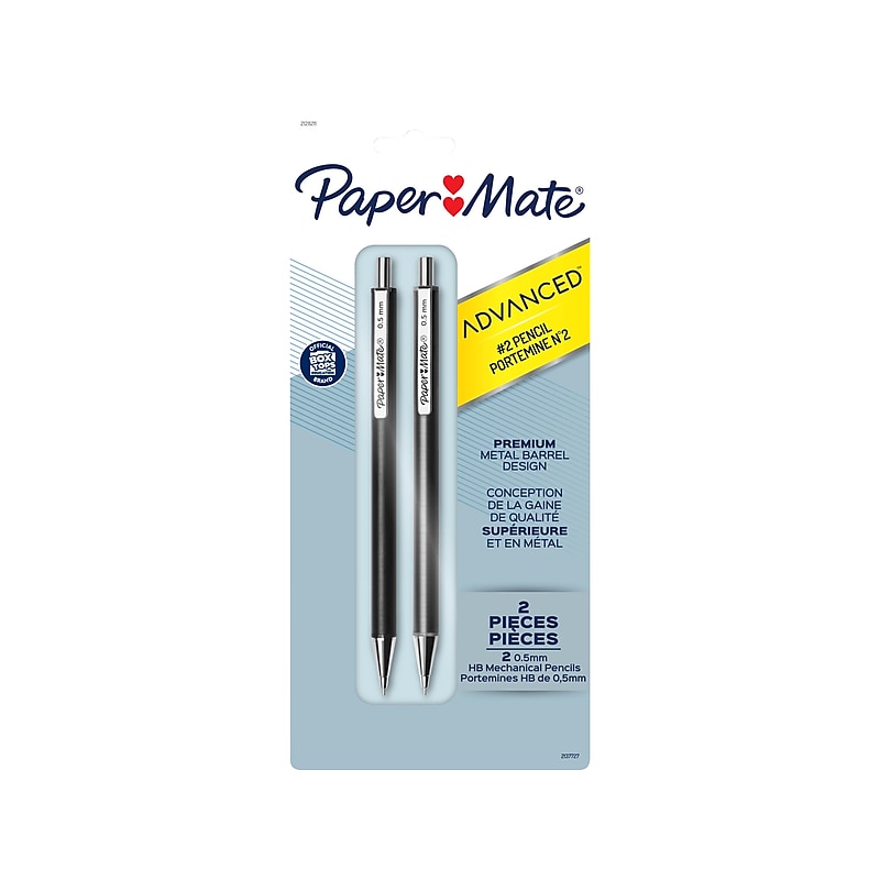 Paper Mate Advanced Mechanical Pencil, 0.5mm, #2 Medium Lead, 2/Pack (2128211) image 1