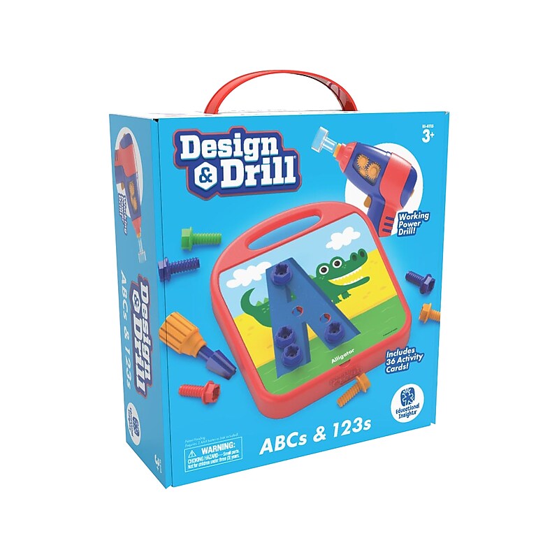 Educational Insights Design & Drill ABCs & 123s, Multicolored (4113) image 1