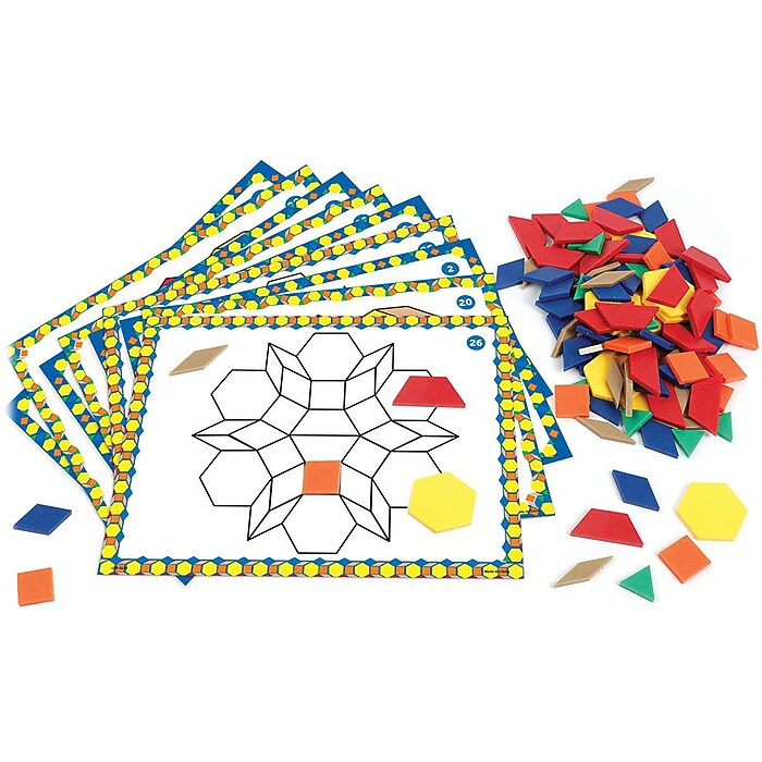 Learning Resources Pattern Block Activity Set, Assorted Colors