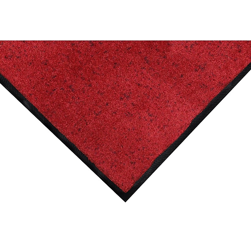 M + A Matting ColorStar Commercial Wiper Floor Mat, 9.83' x 3.75', Red/Black (1001410540) image 1