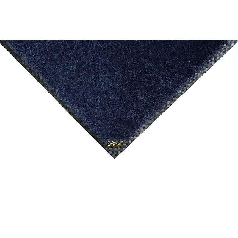 M + A Matting Classic Plush Commercial Wiper Entrance Floor Mat, 9.83' x 2.92', Deeper Navy (18051310590) image 1
