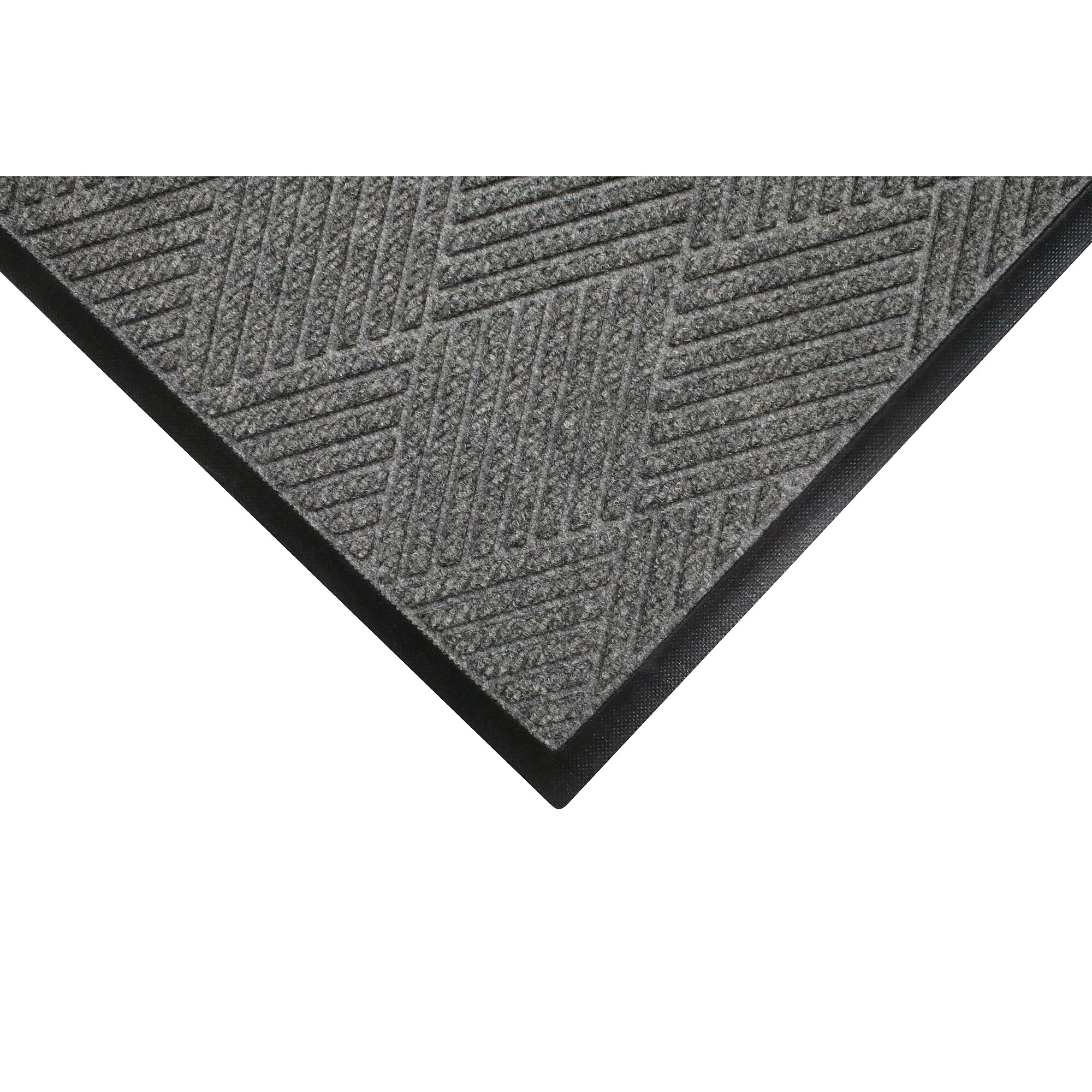 M+A Matting WaterHog Max Diamond Commercial Wiper/Scraper Entrance Floor Mat, 4′ x 6′, Grey Ash (22957346170) Sansujyuku sansujyuku.com