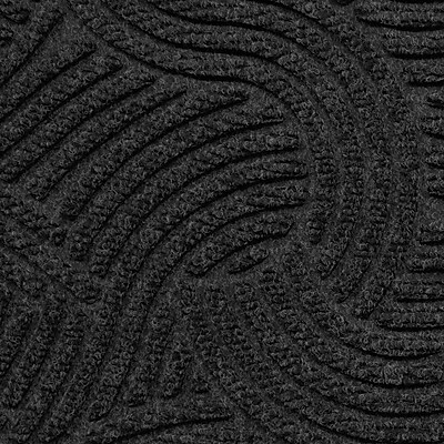 M + A Matting WaterHog Plus Commercial Wiper/Scraper Entrance Floor Mat, Cleated, 3′ x 5′ Black Smoke (1857035090) Sansujyuku sansujyuku.com