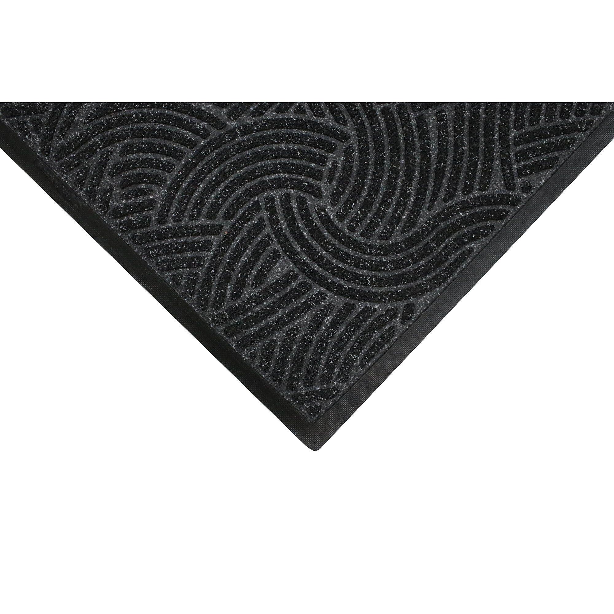 M + A Matting WaterHog Plus Commercial Wiper/Scraper Entrance Floor Mat, Cleated, 3′ x 10′ Black Smoke (18570310090) Sansujyuku sansujyuku.com
