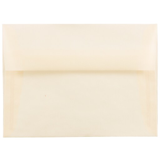 JAM Paper A6 Translucent Vellum Invitation Envelopes, 4.75 x 6.5