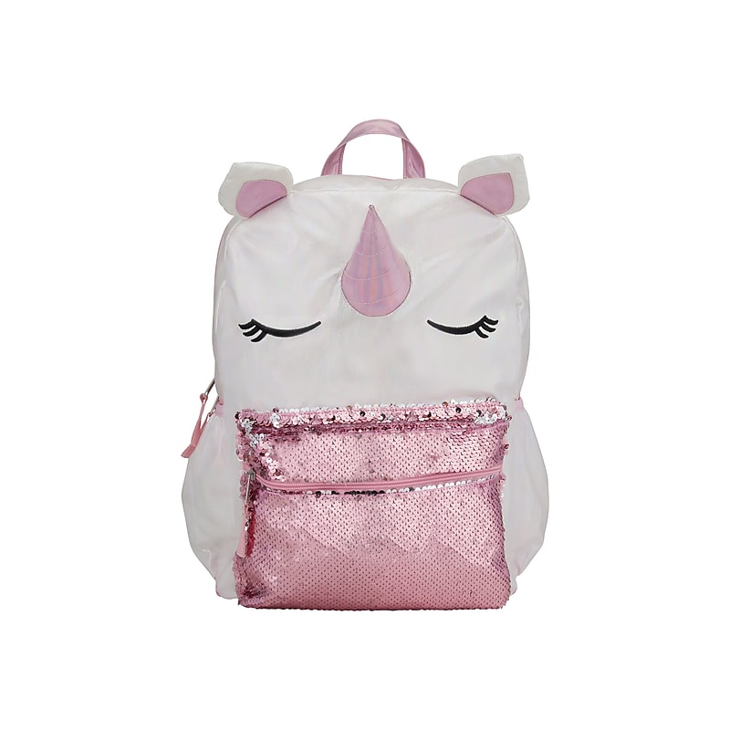 Accessory Innovations Adorable Unicorn Backpack, Small, White/Pink (B21GC49266-ST) image 1