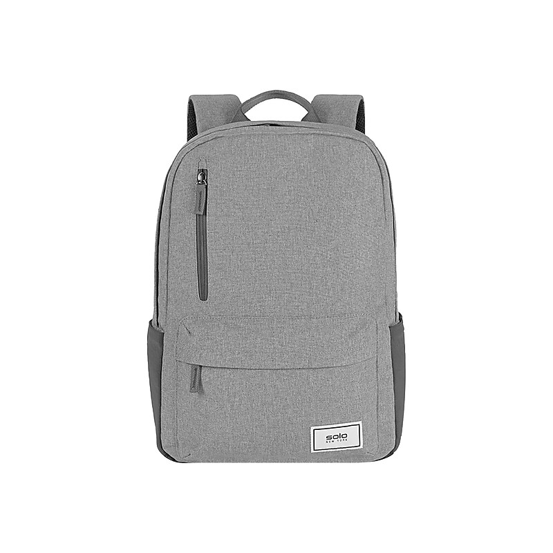 Solo New York Re:cover Laptop Backpack, Heathered Gray Polyester (UBN761-10) image 1