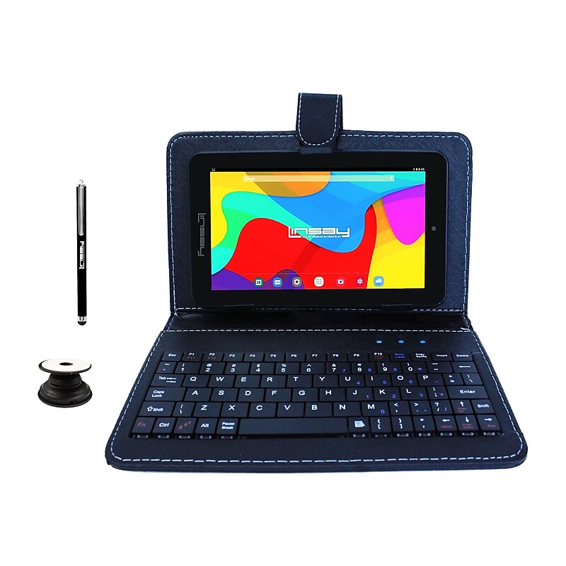 Linsay 7" Tablet, WiFi, 2GB RAM, 64GB Storage, Android 13, Black (F7UHDBKP) image 1