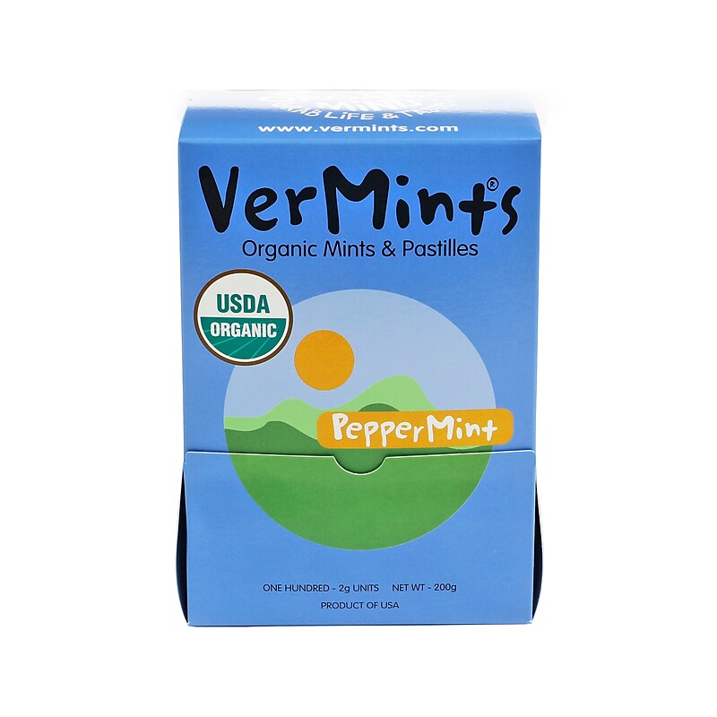 VerMints Peppermint Mints, 100 Pieces/Pack, 100/Box (VNT00992) image 1
