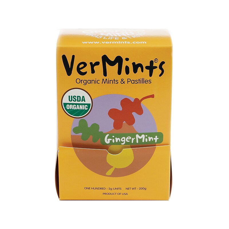 VerMints Gingermint Mints, 100 Pieces/Pack, 100/Box (VNT00994) image 1