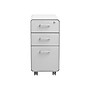 Poppin The Sort-It-Out 3-Drawer Mobile Vertical File Cabinet, Letter/Legal Size, Lockable, White/Light Gray (104743)~#|#~sp122684587_sc7