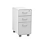 Poppin The Sort-It-Out 3-Drawer Mobile Vertical File Cabinet, Letter/Legal Size, Lockable, White/Light Gray (104743)~#|#~sp122684588_sc7